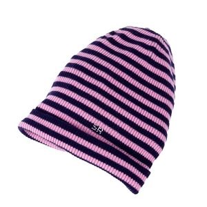 RYKIEL ENFANT NAVY BLUE & PINK BEANIE HAT | WOMENS